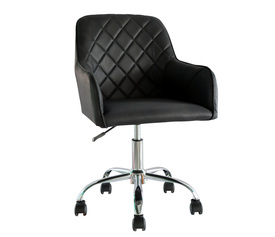 Καρέκλα Γραφείου HATHOR Μαύρο PVC 53x60x79-88.5cm