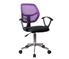 Καρέκλα Γραφείου EVERLY Μοβ/Μαύρο Mesh 56x53.5x100cm