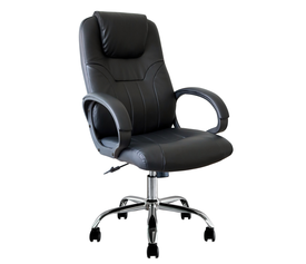 Καρέκλα Γραφείου Διευθυντή NELSON Μαύρο PVC 65x71x106.5-116cm