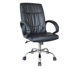 Καρέκλα Γραφείου Διευθυντή TURNER Μαύρο PVC 50x69x118.5cm