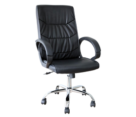 Καρέκλα Γραφείου Διευθυντή COCHRAN Μαύρο PVC 65x68x120cm