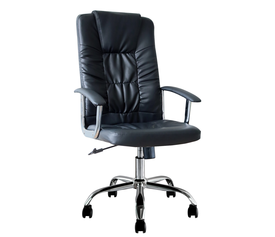 Καρέκλα Γραφείου Διευθυντή PERKINS Μαύρο PVC 63x67x113cm