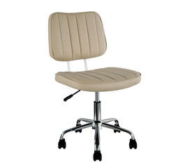 Καρέκλα Γραφείου AKTIS Μπεζ PVC/Ύφασμα 46x54x80-90cm