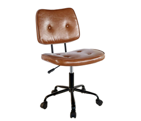 Καρέκλα Γραφείου AVIA Καφέ PVC 46x54x80-90cm