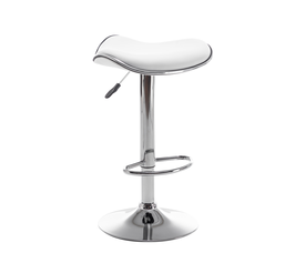 Σκαμπό Bar MOD Πτυσσόμενο Λευκό PU/Μέταλλο 44.5x43x65.5-83.5cm