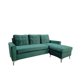 Καναπές Γωνιακός BLAZE Αναστρέψιμος Πράσινο Ύφασμα 190x128x82cm