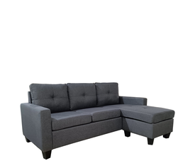 Καναπές Γωνιακός IDRIL Αναστρέψιμος Γκρι Ύφασμα 205x162x84cm