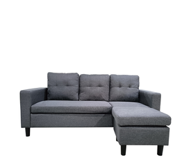 Καναπές Γωνιακός GRETEL Αναστρέψιμος Γκρι Ύφασμα 182x160x70cm