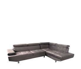 Καναπές Γωνιακός OZMA Γκρι Ύφασμα 254x160x70cm