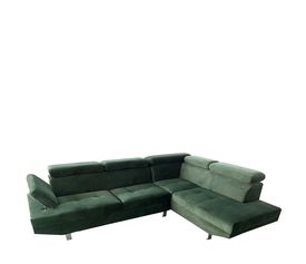 Καναπές Γωνιακός OZMA Πράσινο Ύφασμα 254x160x70cm