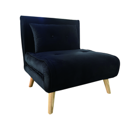 Πολυθρόνα ArteLibre ALFHARD Μαύρο Ύφασμα 77x80x79cm