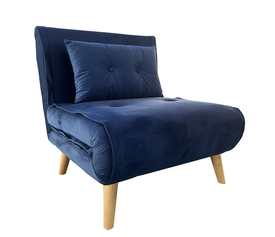 Πολυθρόνα ArteLibre ALFHARD Μπλε Ύφασμα 77x80x79cm