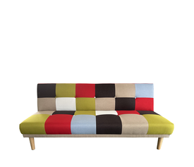 Καναπές Κρεβάτι Τριθέσιος SELKIE Πολύχρωμο Ύφασμα 180x80x75cm