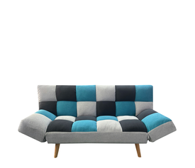 Καναπές Κρεβάτι Τριθέσιος ELVINA Πολύχρωμο Ύφασμα 182x82x88cm