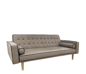 Καναπές Κρεβάτι Τριθέσιος AUBREY Καφέ Ύφασμα 224x88x84cm