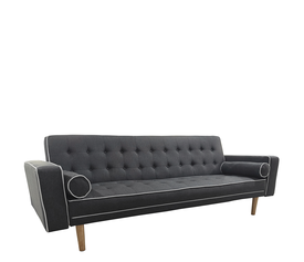 Καναπές Κρεβάτι Τριθέσιος AUBREY Γκρι Ύφασμα 224x88x84cm