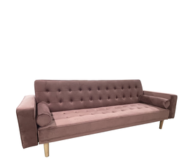 Καναπές Κρεβάτι Τριθέσιος AUBREY Σάπιο Μήλο Ύφασμα 224x88x84cm