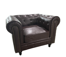 Πολυθρόνα AVERY Σκούρο Καφέ PU 100x90x73cm