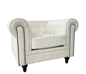 Πολυθρόνα AVERY Λευκό PU 100x90x73cm