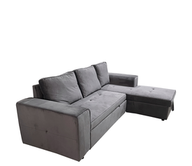Καναπές Κρεβάτι Γωνιακός PREMIERE Δεξιά Γωνία Γκρι Ύφασμα 271x163x80cm