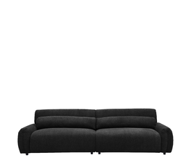 Καναπές Τετραθέσιος VORTICA Μαύρο Ύφασμα 280x85x78cm
