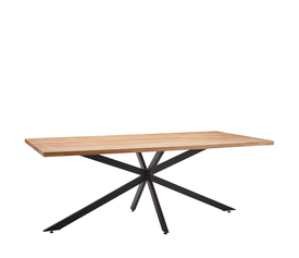 Τραπέζι Τραπεζαρίας DRYOPIS Φυσικό/Μαύρο Ξύλο/Μέταλλο 200x100x75cm
