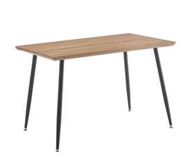 Τραπέζι Τραπεζαρίας MINOS Sonoma/Μαύρο Μέταλλο/Μοριοσανίδα 120x70x75cm