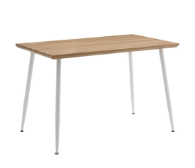 Τραπέζι Τραπεζαρίας MINOS Sonoma/Λευκό Μέταλλο/Μοριοσανίδα 120x70x75cm