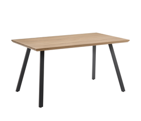 Τραπέζι Τραπεζαρίας ADONIS Sonoma/Μαύρο Μέταλλο/Μοριοσανίδα 140x80x76cm