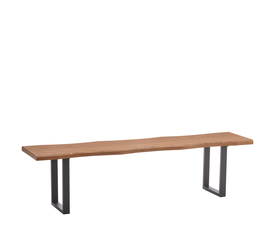 Παγκάκι Τραπεζαρίας AEMON Σκούρο Ακακία/Μαύρο Μέταλλο/MDF 180x40x47cm