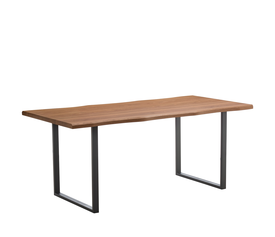 Τραπέζι Τραπεζαρίας AEMON Σκούρο Ακακία/Μαύρο Μέταλλο/Μοριοσανίδα 180x90x75cm
