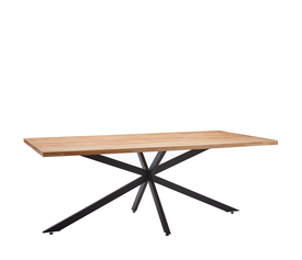 Τραπέζι Τραπεζαρίας DRYOPIS Sonoma/Μαύρο Ξύλο/Μέταλλο 140x80x75cm