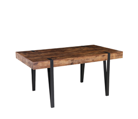 Τραπέζι Τραπεζαρίας ANDOR Καρυδί/Μαύρο MDF/Μέταλλο 160x90x75cm