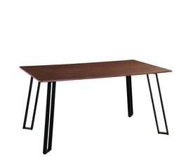 Τραπέζι Τραπεζαρίας SARTHA Καρυδί/Μαύρο MDF/Μέταλλο 150x90x75cm