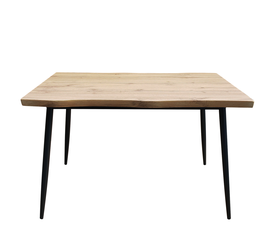 Τραπέζι Τραπεζαρίας  AMADORA Φυσικό/Μαύρο Μοριοσανίδα/PVC/Μέταλλο 120x80x75cm