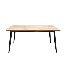 Τραπέζι Τραπεζαρίας AMADORA Φυσικό/Μαύρο Μοριοσανίδα/Μέταλλο 160x80x75cm