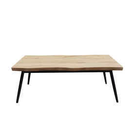 Τραπεζάκι Σαλονιού ALMADA Φυσικό/Μαύρο Μοριοσανίδα/Μέταλλο 120x60x45cm