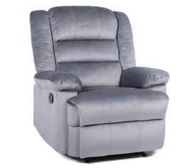 Πολυθρόνα Ανακλινόμενη CARINAE Γκρι Βελούδο 93x90x100cm