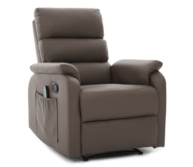 Πολυθρόνα Ανακλινόμενη RIGIL Με Λειτουργία Μασάζ Καφέ PU 75x87x102cm