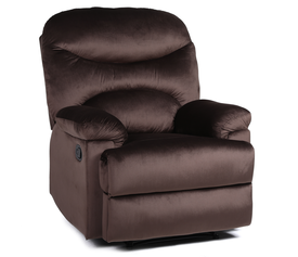 Πολυθρόνα Ανακλινόμενη NASHIRA Καφέ Βελούδο 88x90x99cm