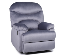 Πολυθρόνα Ανακλινόμενη NASHIRA Γκρι Βελούδο 88x90x99cm