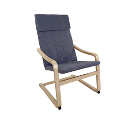 Πολυθρόνα NORDVIK Γκρι/Φυσικό Ύφασμα/Ξύλο 60x71x105cm