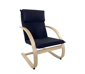 Πολυθρόνα VESNA Μαύρο/Φυσικό Ύφασμα/Ξύλο 67x78x92cm