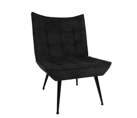 Πολυθρόνα LAURINA Μαύρο Ύφασμα/Μέταλλο 96x69x82cm