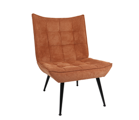 Πολυθρόνα LAURINA Πορτοκαλί Ύφασμα/Μέταλλο 96x69x82cm