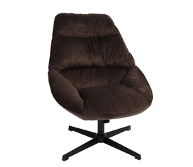 Πολυθρόνα CHANTIERI Καφέ Ύφασμα/Μέταλλο 94x71x83cm