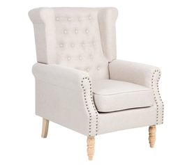 Πολυθρόνα OTTAVIA Μπεζ Ύφασμα 77x80x106cm