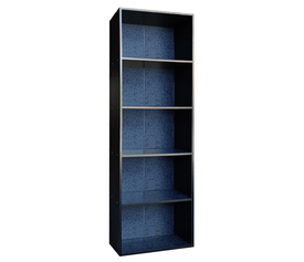 Βιβλιοθήκη VANJA Μαύρο Μοριοσανίδα/Μελαμίνη 60x24x170cm