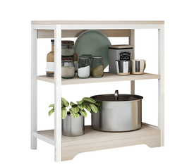 Ραφιέρα Κουζίνας OTTER Maple/Λευκό MDF/Μέταλλο 60x30x66cm