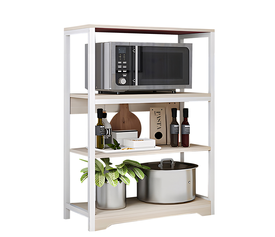 Ραφιέρα Κουζίνας WALRUS Maple/Λευκό MDF/Μέταλλο 60x30x100cm